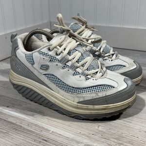 Sketchers Shape Ups Women's‎ White/Blue Toning Walking Sneakers 11803 Size 8
